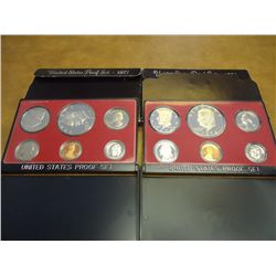 1974 & 1977 US PROOF SETS (WITH BOXES)