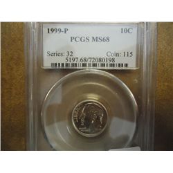 1999-P ROOSEVELT DIME PCGS MS68