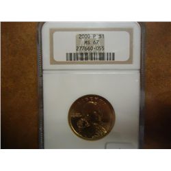 2000-P SACAGAWEA DOLLAR NGC MS69
