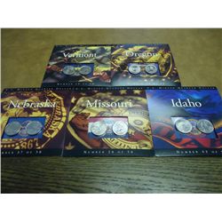 5 ASSORTED 50 STATE QUARTER P & D UNC SETS