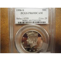 1996-S KENNEDY HALF DOLLAR PCGS PR69 DCAM