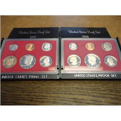 1980 & 1982 US PROOF SETS (WITH BOXES)
