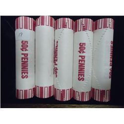 5 ROLLS OF 2009-D LINCOLN FORMATIVE YEARS CENTS BU