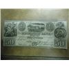 Image 1 : 1853 MECHANICS BANK OF AUGUSTA $50 OBSOLETE BANK