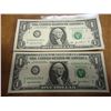 Image 1 : 2-2003-A $1 FRN'S LOW CONSECUTIVE SERIAL 'S (UNC)