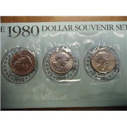 1980 P/D/S SBA DOLLAR SOUVENIR SET