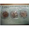 Image 1 : 1980 P/D/S SBA DOLLAR SOUVENIR SET