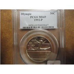 1992-P OLYMPIC HALF DOLLAR PCGS MS69