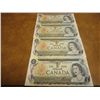 Image 1 : 4-1973 CANADA $1 CRISP UNC BILLS SEE DESCRIPTION