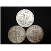 Image 1 : 1941,43 & 45-D WALKING LIBERTY HALF DOLLARS