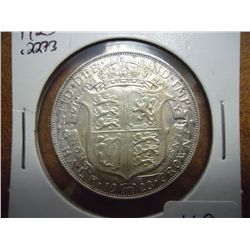 1923 GREAT BRITAIN SILVER HALF CROWN AU