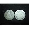 Image 1 : 1853 & 1875 SEATED LIBERTY QUARTERS