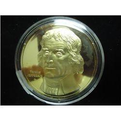40 GRAM GOLD PLATED STERLING SILVER PF ROUND