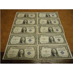 1935-A,4-35-E'S,4-35-F'S AND 1-1935-H $1 SILVER