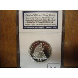 LIMITED EDITION SILVER MEDAL COMMEMORATING THE PBS