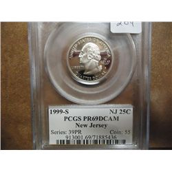1999-S NEW JERSEY QUARTER PCGS PR69 DCAM