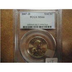 2007-D SACAGAWEA DOLLAR PCGS MS66