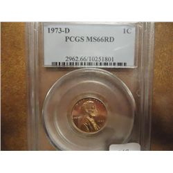 1973-D LINCOLN CENT PCGS MS66RD