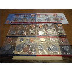 1989,90 & 91 US MINT SETS (UNC) P/D WITH ENVELOPES