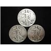 Image 1 : 1941,43-D AND 44 WALKING LIBERTY HALF DOLLARS