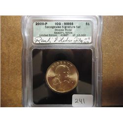 2000-P SACAGAWEA DOLLAR ICG MS66 SIGNATURE SET