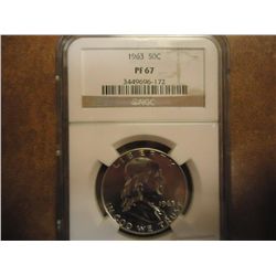 1963 FRANKLIN HALF DOLLAR NGC PF67