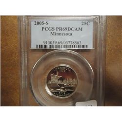 2005-S MINNESOTA QUARTER PCGS PR69 DCAM