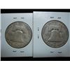 Image 2 : 1953-D & 54-D FRANKLIN HALF DOLLARS