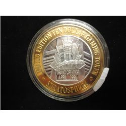 CASINO $10 SILVER TOKEN (UNC) 1996 STRATOSPHERE