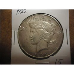 1922 PEACE SILVER DOLLAR