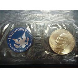 1974-S  IKE SILVER DOLLAR UNC (BLUE PACK)