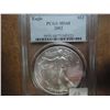 2002 AMERICAN SILVER EAGLE PCGS MS68