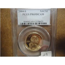 2004-S SACAGAWEA DOLLAR PCGS PR69 DCAM
