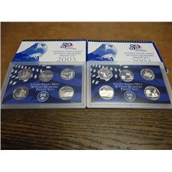 2004 & 2005 US 50 STATE QUARTERS PROOF SETS