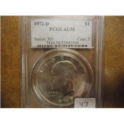 1972-D IKE DOLLAR PCGS AU58