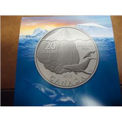 2013 CANADA SILVER SPECIMEN $20 WHALES