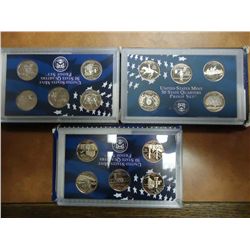 1999,2001 & 2002 US 50 STATE QUARTERS PROOF SETS