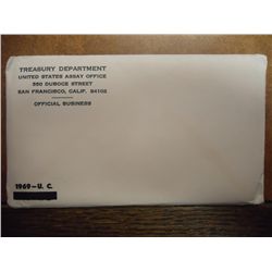 1969 US MINT SET (UNC) P/D/S (WITH ENVELOPE)