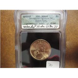 2002-P SACAGAWEA DOLLAR ICG MS66 SIGNATURE SET