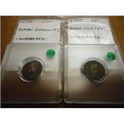 2 ANCIENT ROMAN COINS UNATTRIBUTED