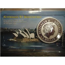 2001 AUSTRALIA KOOKABURRA 1 OZ SILVER (UNC) $1