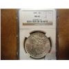Image 1 : 1887 MORGAN SILVER DOLLAR NGC MS62