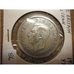 1937 GREAT BRITAIN SILVER HALF CROWN
