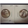 Image 1 : 1963-D & 64 WASHINGTON SILVER QUARTERS UNC