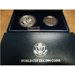 1994 WORLD CUP 2 COIN  PROOF SET