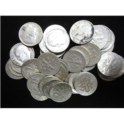 40 ASSORTED 1940-1964 SILVER ROOSEVELT DIMES