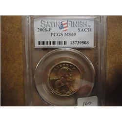 2006-P SACAGAWEA DOLLAR PCGS MS69 SATIN FINISH