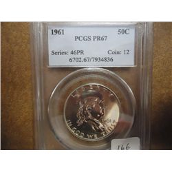 1961 FRANKLIN HALF DOLLAR PCGS PR67