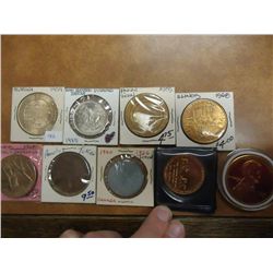 9 ASSORTED INTRESTING TOKENS SEE DESCRIPTION