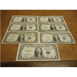 2-1935-C, 3-35-E, 35-F & 35-G $1 SILVER CERTS.